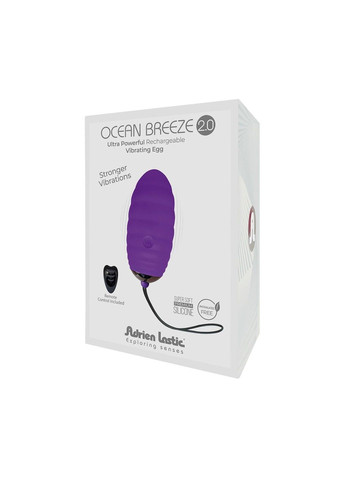 Віброяйце Ocean Breeze 2.0 Purple, пульт ДК, дуже потужний мотор, 10 віброрежимів Adrien Lastic (333333152)