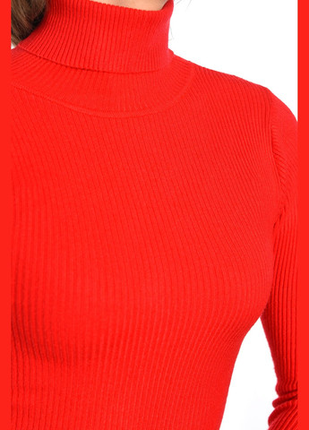 Гольф женский однотонный красного цвета Let's Shop (301764172)