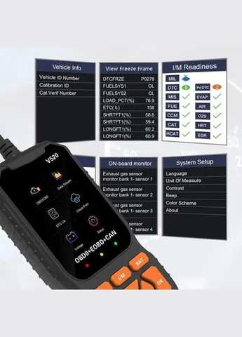 Автосканер діагностичний адаптер CarD V520 OBD-2 (RT050703) No Brand (330779010)
