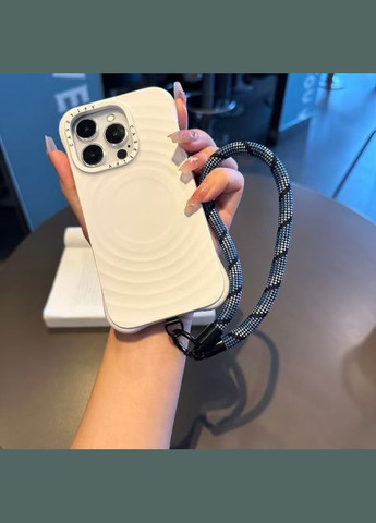 Нежный универсальный ремешок-шнурок из двух частей 2в1: на шею, на руку, через плечо Молочный No Brand (328958148)