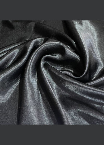 Тканина атлас креп сатин чорний пог. м. No Brand (329743827)