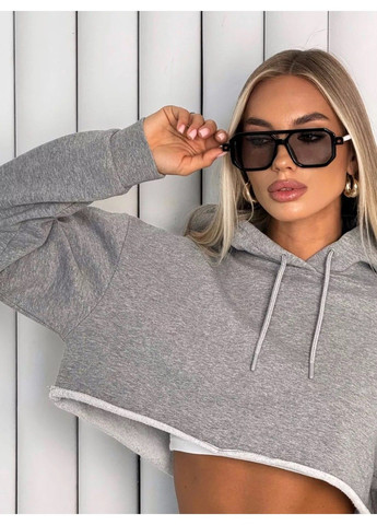 Сонцезахисні окуляри прямокутні Deluxe чорні з білим No Brand (322399091)