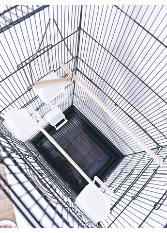 Клетка-вольер для птиц B01, черная, 44x33x105 см Mona Kisa (351403792)