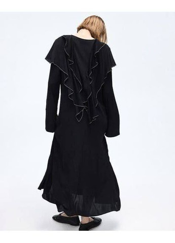 Черное повседневный, коктейльное, вечернее, кэжуал платье H&M однотонное