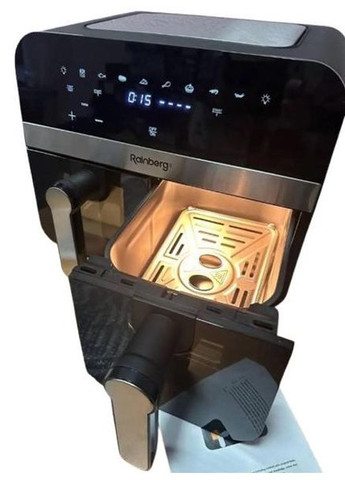 Аэрофритюрница безмасляная RB-2290 на 2 контейнера по 6,5л аэрогриль с сенсорным управлением 4200Вт Rainberg (322445538)