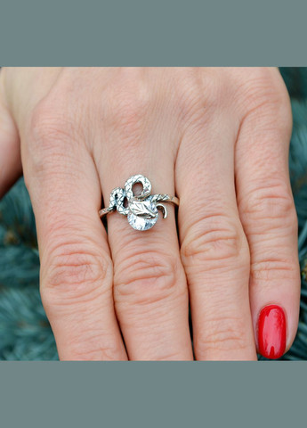 Кольцо змея с камнем 8924 SE, размер Maxi Silver (341539147)