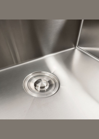 Кухонна мийка нержавійка 60х50 Handmade з підставкою для ножів (сифон круглий, 3,0/0,8) Platinum (291016244)