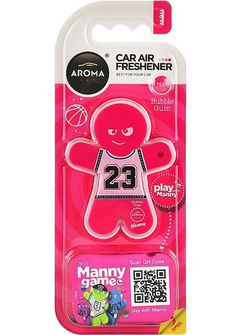 Ароматизатор "Bublle Gum" для автомобиля Manny 8g (2-946903) Aroma Car (369794196)
