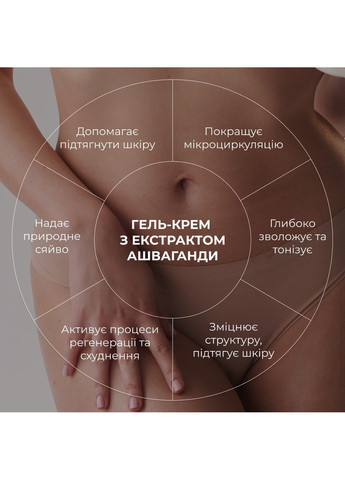 Гель-крем для тонуса и упругости кожи с экстрактом Ашваганды AshwaTone Rose Gel 200 мл Hillary (333828447)