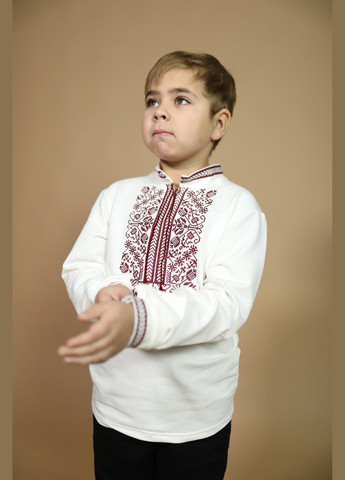 Вышиванка трикотажная детская для мальчика белая No Brand (341327797)