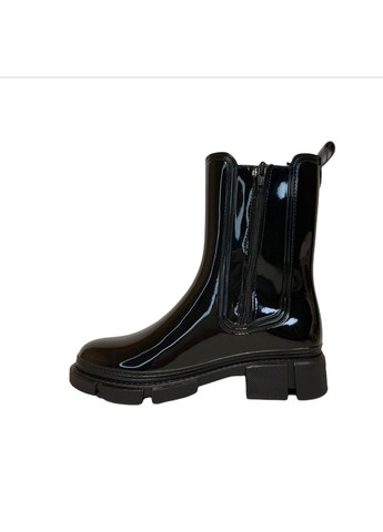 Черные резиновые сапоги челси утепленные Rieker