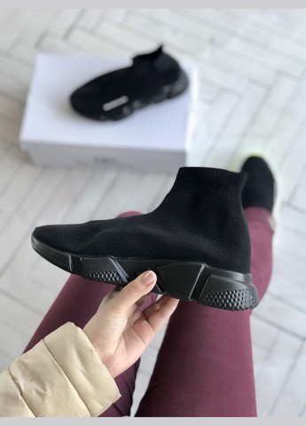 Кроссовки женские и мужские Balenciaga Speed Trainer black | Баленсиага Спид Трейнер черные No Brand чёрные лето (307397780)