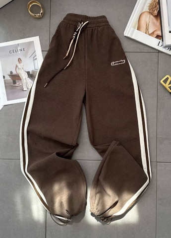 Базовые повседневные вельветовые брюки высокой посадки с лампасами и затяжками по низу. Tik-Tak (362539659)