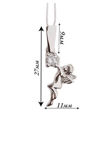 Золотой подвес «Ангелик с фианитом» 45005Б-2п. No Brand (367267945)