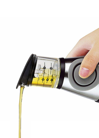 Пляшка дозатор для олії, оцту, соусу та рідини 500 мл і мірними мітками кухонний диспенсер для олії Allthings (362219763)