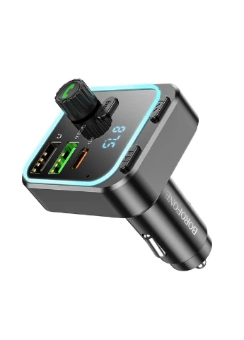АЗП з FM-модулятором PD20W+QC3.0 car BT FM transmitter 18W (6941991108457) Borofone BC53 Highway (386647299)