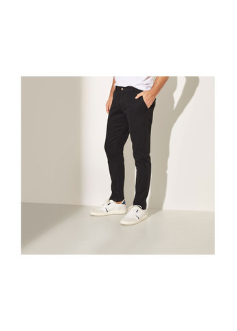 Штани чинос Slim Fit бавовняні з кишенями для чоловіка LYCRA® 442824 46(S) чорний Livergy (322094497)