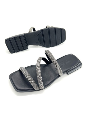 Шльопанці жіночі шкіряні зі стразами. Bengzo Baldini (333193719)