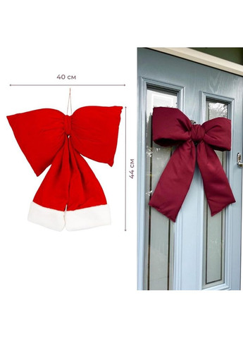 Новогодний Бант Красный бархат, 44 см ELISEY (366215043)