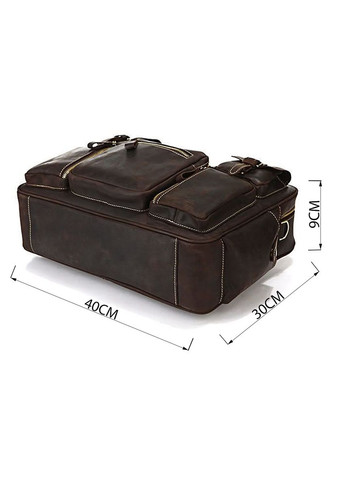 Мужская сумка Vintage с множеством карманов для документов в винтажном стиле коричневая (sku_14757) No Brand (328922588)