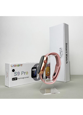 Розумний годинник Smart S9 Pro Рожевий із сенсорним екраном для фітнесу та моніторингу здоров'я смарт годинник Smart Watch Watch 45 mm (372460488)