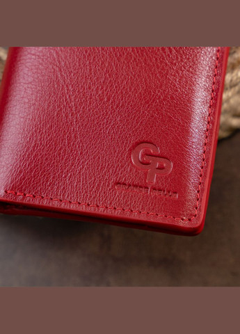 Глянцевый женский кошелек из натуральной кожи с накладной монетницей 11331 Красный Grande Pelle (306882258)