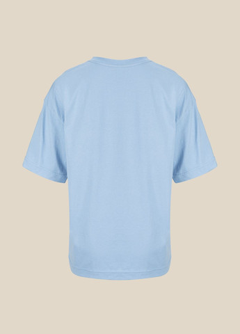 Голубая летняя футболка LAWA