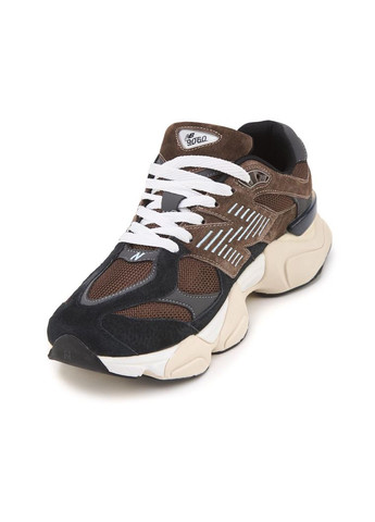 КРОССОВКИ ЖЕНСКИЕ NEW BALANCE 9060 BROWN BLACK НЬЮ БЕЛАНС 9060 No Brand чёрные демисезоны (367172761)