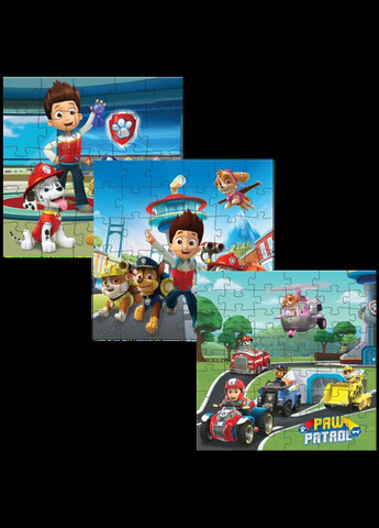 Пазл 3 в 1 Paw Patrol, Готові до роботи (200579) Dodo (372613310)