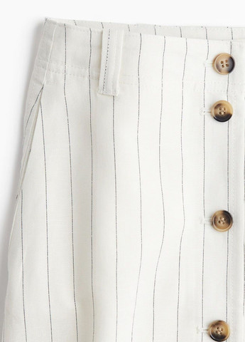 Молочная кэжуал в полоску юбка H&M