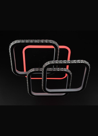 Люстра світлодіодна стельова LED світильник для квартири на стелю лед 26323 Чорний 14х41х41 см. Sunnysky (364755441)