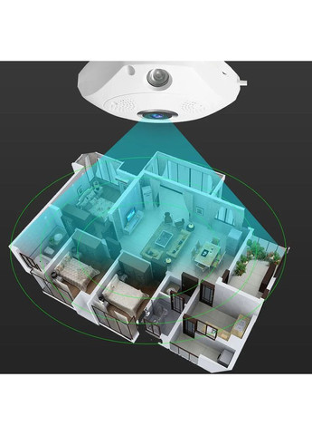 Стельова камера відеоспостереження 2MP з ІЧ-підсвіткою, /Камера вулична/IP камера панорамна Pipo (370779369)