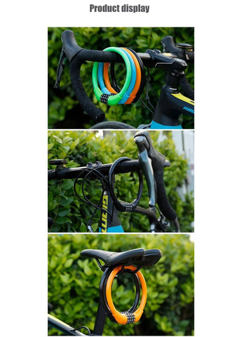 Замок кодовый 10х350 мм. голубой No Brand (359455940)