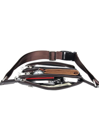 Сумка мужская через плечо бананка кожаная 14972 Коричневая Vintage (302007974)