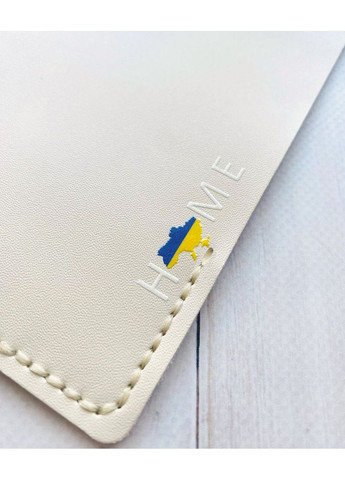 Шкіряна обкладинка на паспорт книжку:: Біла молочна (принт 412) CASE CONTROL (369616637)