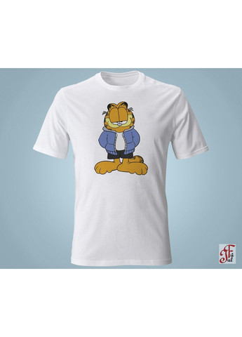 Жіноча футболка з принтом Гарфілд у синій куртці. XXL ЗаСвіт - (280940657)