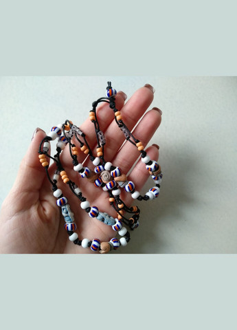 Комплект: керамічні браслет і намисто ручної роботи з чеським скляним бісером №4 Коти&Ангели (302316660)