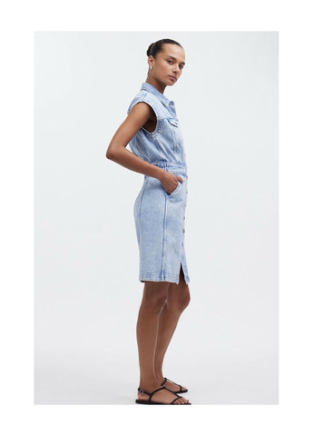 Блакитна сукня J.Crew однотонна