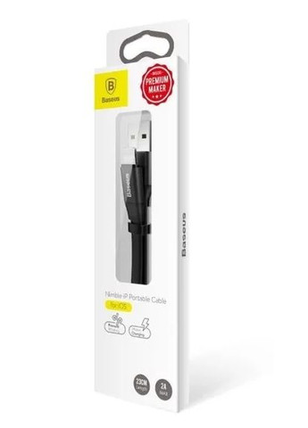 Кабель Nimble Portable Cable USB to Lightning 0.23m Black Baseus (297454905)