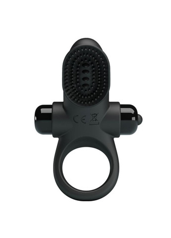 Віброкільце на член з вібростімуляцією клітора чорне Pretty Love "Vibrant penis ring II" LyBaile (300372387)