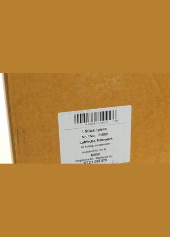 Подушка пневмоподвески (спереди) BMW X5 00-06 (L) 71092 (opt-om) AIC (342404542)