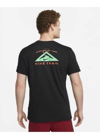 Чорна футболка t-shirt trail dri-fit black fd0120-010 Nike