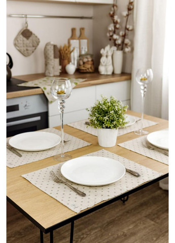 Серветка Горох 35х45 см Бежевий Прованс (372806196)