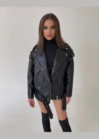 Черная демисезонная косуха оверсайз женская цвет черный косуха AL