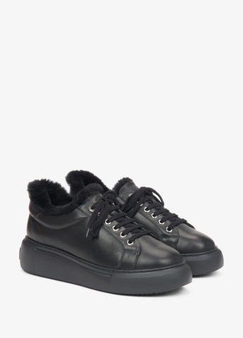 Чорні кеди низькі, колір чорний Estro