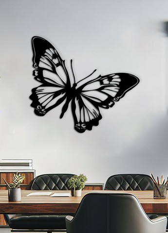 Декоративне панно з дерева, настінний декор для дому "Великий метелик", інтер'єрна картина 50х60 см Woodyard (292111761)