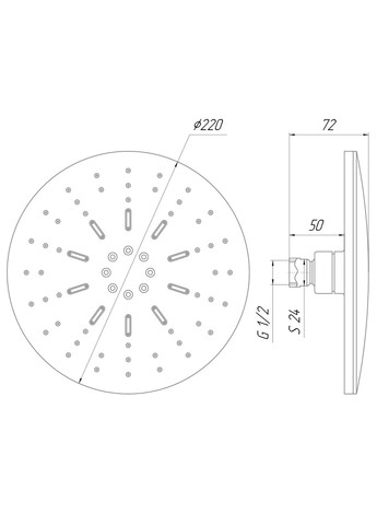 Душевая лейка NF-R2222T-00-WHITE Topaz (333703779)