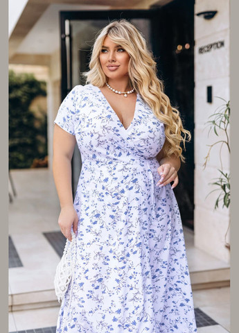 Білий довга літня сукня в квітковий принт Fashion Girl