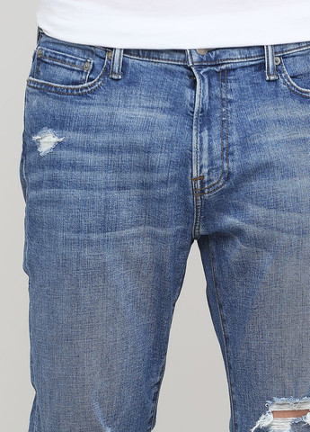 Светло-синие демисезонные джинсы stretch straight af8155m Abercrombie & Fitch