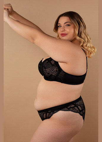 Чёрный брасьер мягкий кружевной бюстгальтер Brabrabra с косточками